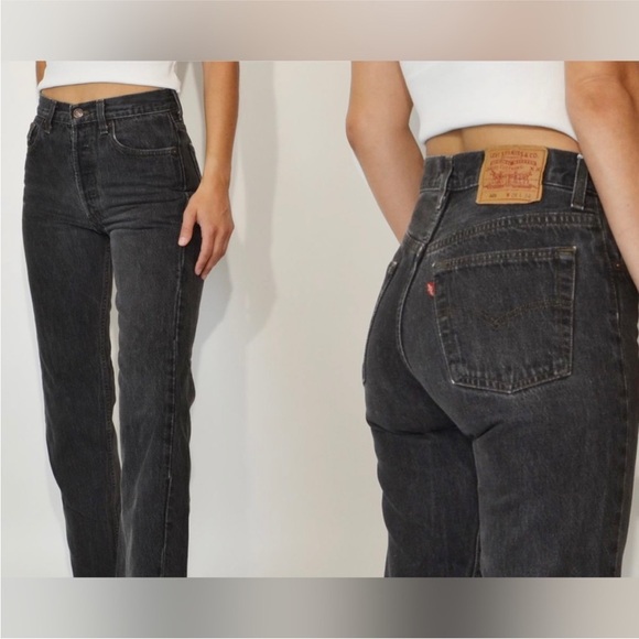 Levi's Denim - Vintage Levi’s 512 Black Denim Straight Leg Jeans